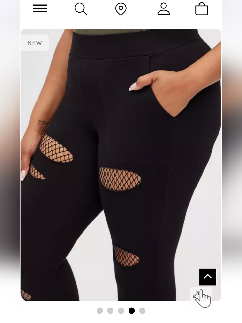 Torrid Black Plus Size Fishnet Cutout Leggings